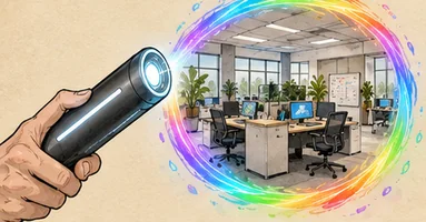 A compact graphite device opening a rainbow-edged view of an alternative scenario.